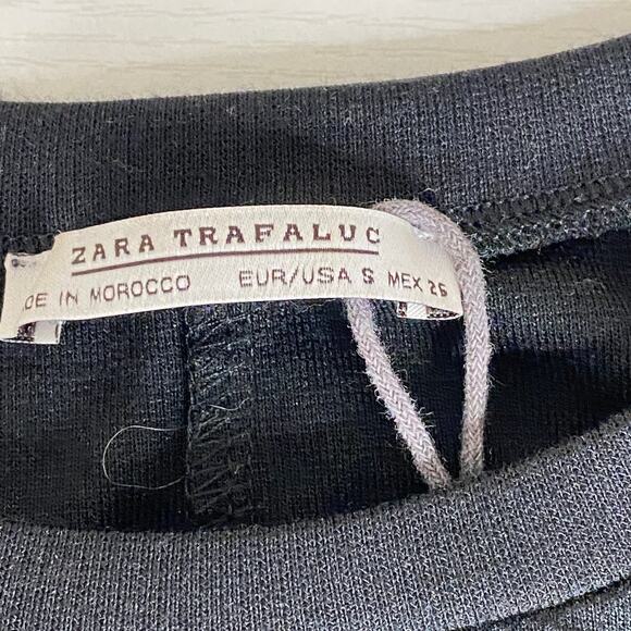 2/$30 ZARA Side Stripe Sweatshirt Dress Black Pullover Long Sleeve Casual #6261 - Picture 13 of 16